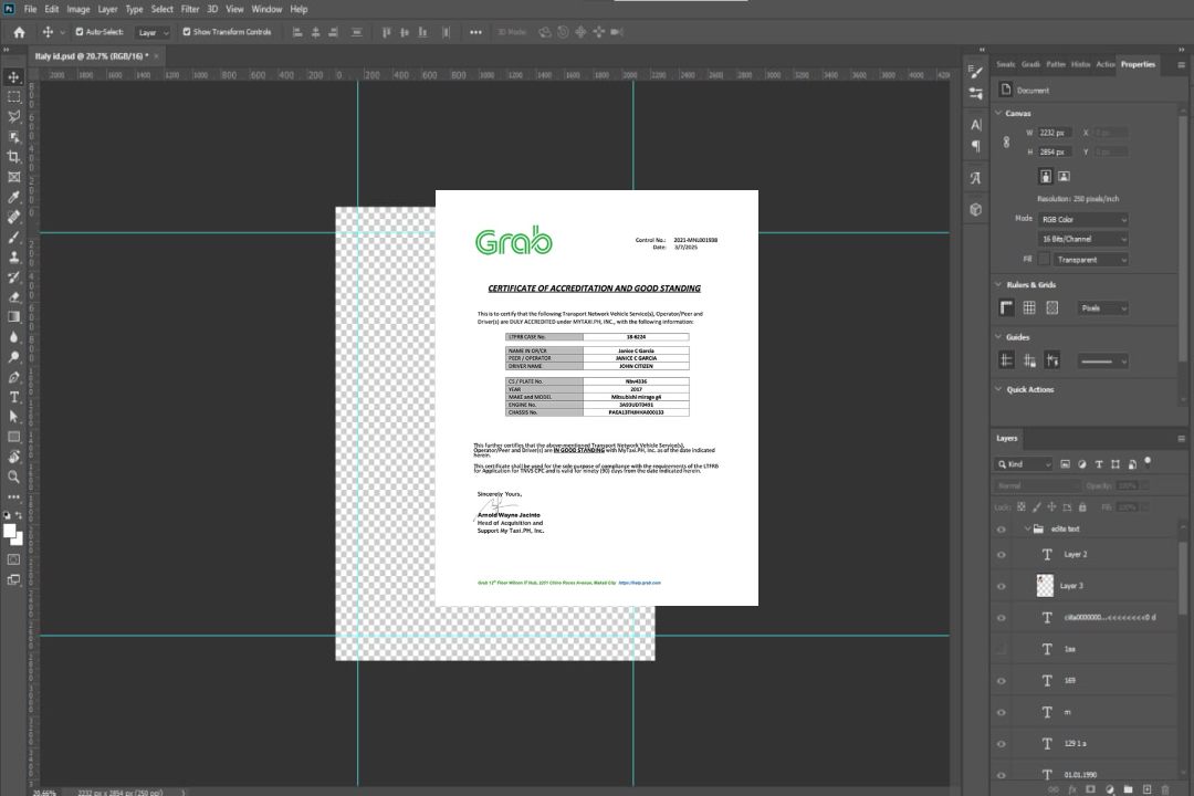 Certificat d'accréditation des Philippines et modèle Word et PDF en règle template